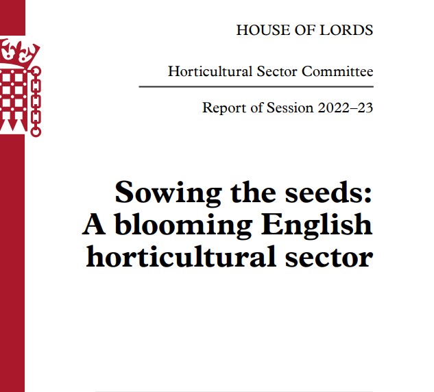 House of lords, horticulture inquiry